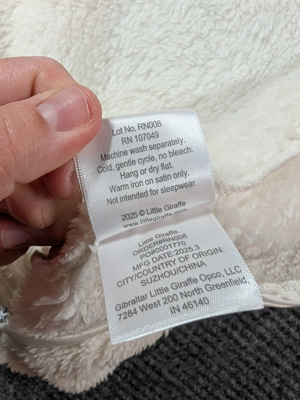 Little Giraffe Chinelle Dream Sack 0-6 Months Cream/Ivory Ultra Soft NWT